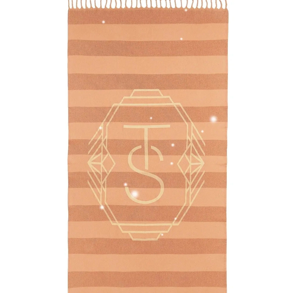 Taylor Swift Tan Striped Bath Towel